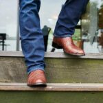 Santiag crocodile homme rétro au style cowboy
