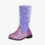 Santiag fillette brillante à paillettes sur fond gris