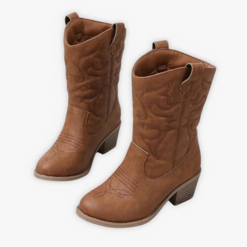 Santiag fillette élégante à motifs sur fond gris