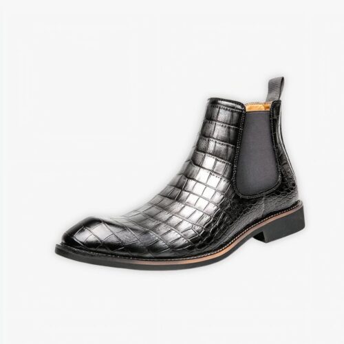 Santiag homme crocodile élégante et durable sur fond gris