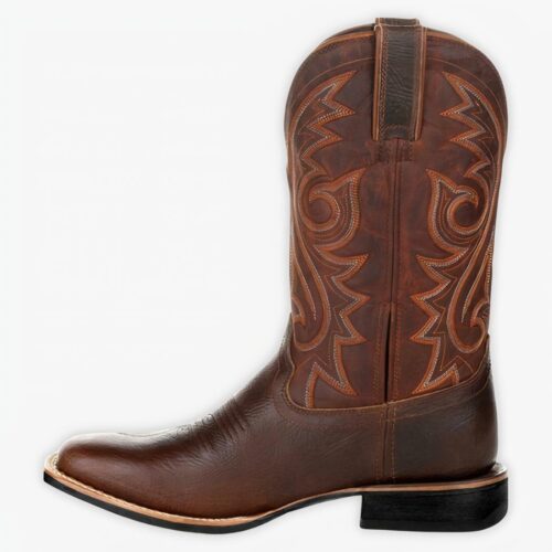 Santiag homme élégante au style rétro sur fond gris