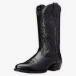 Santiag homme noire chic et élégante sur fond gris